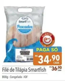 Filé de Tilápia Smartfish 800g-Congelada - IQF