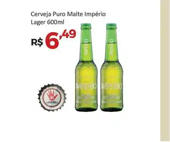 Villarreal Supermercados Cerveja Puro Malte Império Lager 600ml oferta