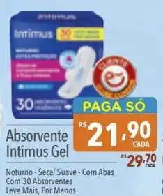 Supermercados Condor Absorvente Intimus Gel oferta