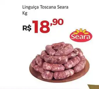 Villarreal Supermercados Linguiça Toscana Seara 1kg oferta