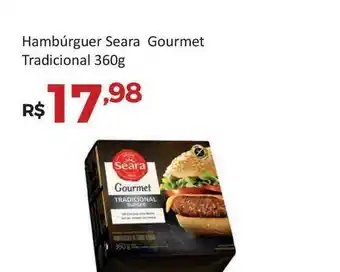Villarreal Supermercados Hambúrguer Seara Gourmet Tradicional 360g oferta