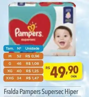 Supermercados Condor Fralda Pampers Supersec Hiper oferta