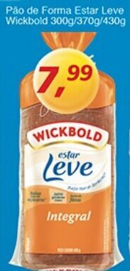Supermercados Guanabara Pao de Forma Estar Leve Wickbold 300g/370g/430g oferta