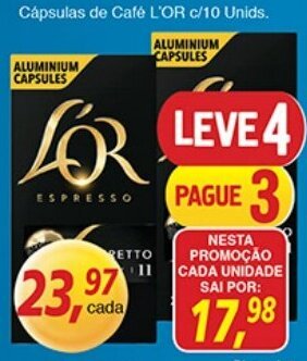 Supermercados Guanabara Capsulas de Cafe L'or c/10 undis oferta