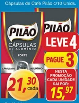 Supermercados Guanabara Capsulas de Cafe Pilao c/10 unids. oferta