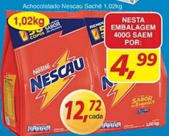 Supermercados Guanabara Achocolatado Nescau Sache 1.02kg oferta
