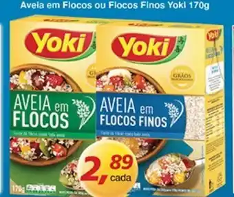 Supermercados Guanabara Aveia em Flocos ou Flocos Finos Yoki 170g oferta