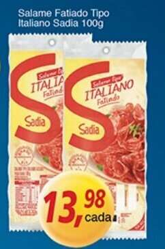 Supermercados Guanabara Salame Fatiado Tipo Italiano Sadia 100g oferta