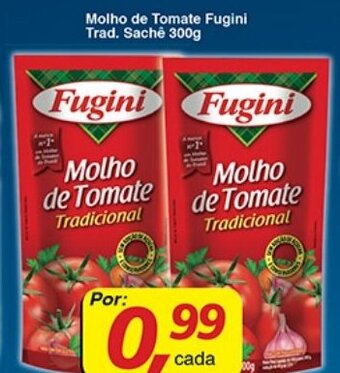 Supermercados Guanabara Molho de Tomate Fugini Trad. sachet 300g oferta