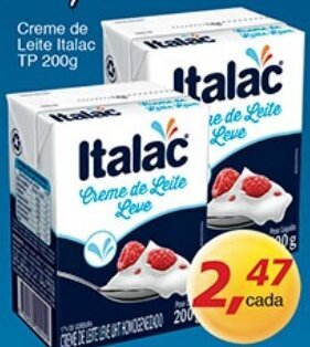 Supermercados Guanabara Creme de Leite Italac TP 200g oferta
