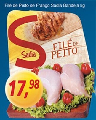 Supermercados Guanabara File de Peito de Frango Sadia Bandeja 1kg oferta