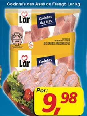 Coxinhas das Asas de Frango Lar 1kg