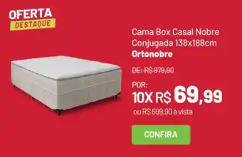 Ferreira Costa Cama Box Casal Nobre Conjugada 138x188cm Ortonobre oferta