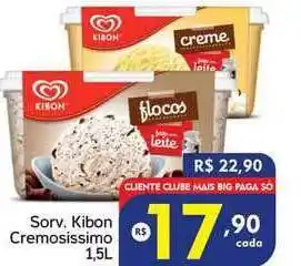 Bigmart Sorv. Kibon Cremosissimo 1.5L oferta