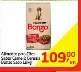 Tenda Atacado Alimento para cães sabor carne& cereais bonzo 18 kg oferta