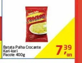 Batatas palha crocante kari kari pacote 400 g