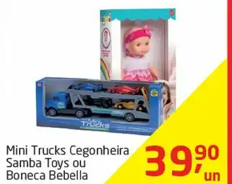 Mini trucks cegonheira samba toys ou boneca bebella