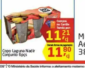Tenda Atacado Copo laguna nadir conjunto 6 pcs oferta