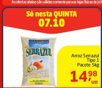 Tenda Atacado Arroz serrazul tipo 1 pacote 5kg oferta