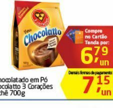Tenda Atacado Achocolatado em pó chocolatto 3 coraçoes 700g oferta