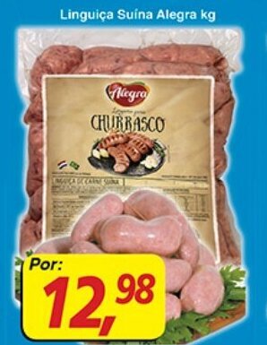 Supermercados Guanabara Linguica Suina Alegra 1kg oferta
