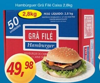 Supermercados Guanabara Hamburguer Gra file Caixa 2.8kg oferta