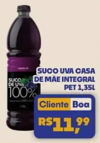 SUCO UVA CASA DE MÃE INTEGRAL PET 1,35L