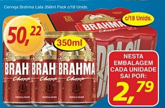 Supermercados Guanabara Cerveja Brahma Lata 350ml Pack c/18 unids oferta