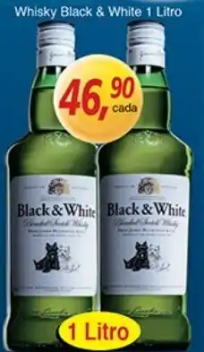Supermercados Guanabara Whisky Black & White 1L oferta
