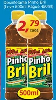 Supermercados Guanabara Desinfetante Pinho Bril Leve 500ml Pague 450ml oferta