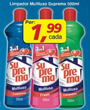 Supermercados Guanabara Limpador Multiuso Suprema 500ml oferta