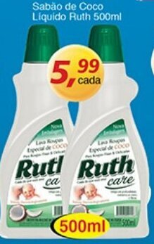 Supermercados Guanabara Sabao de Coco Liquido Ruth 500ml oferta