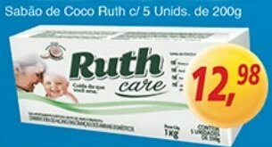 Supermercados Guanabara Sabao de Coco Ruth c/5 unids de 200g oferta