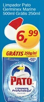 Supermercados Guanabara Limpador Pato Germinex marine 500ml gratis 250ml oferta