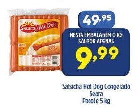Arena Atacado Salsicha Hot Dog congelado Seara pacote 5kg oferta