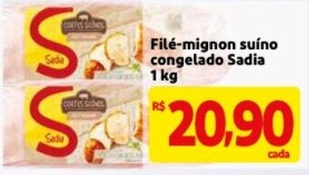 Mercado Extra File-mignon suino congelado Sadia 1kg oferta
