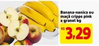 Mercado Extra Banana-nanica ou maca cripps pink a granel 1kg oferta