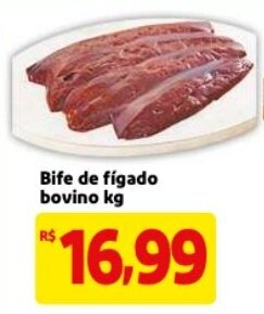Mercado Extra Bife de Figado bovino 1kg oferta