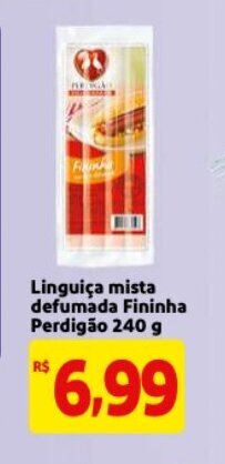 Mercado Extra Linguica mista defumada Fininha Perdigao 240g oferta