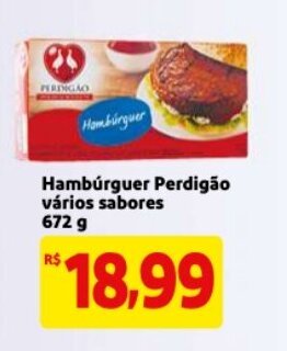 Mercado Extra Hamburguer Perdigao varios sabores 672g oferta