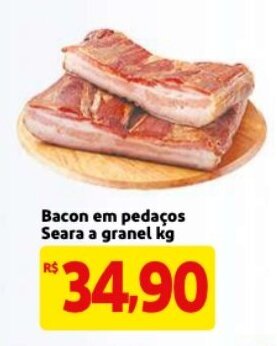 Mercado Extra Bacon em Pedacos Seara a granel 1kg oferta