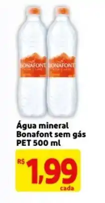 Mercado Extra Agua Mineral Bonafont Sem Gas pet 500ml oferta