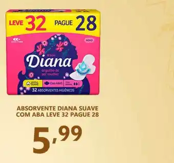Absorvente Diana Suave Com Aba Leve 32 Pague 28