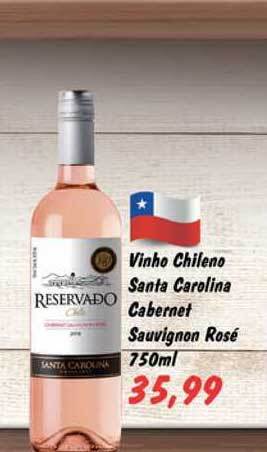 Chama Supermercados Vinho Chileno Santa Carolina Cabernet Sauvignon Rosé 750ml oferta
