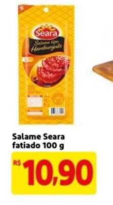 Mercado Extra Salame Seara fatiado 100g oferta