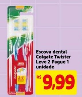 Escova Dental Colgate Twister Leve 2 Pague 1 unidade
