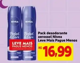 Mercado Extra Pack Desodorante aerossol Nivea Leve Mais Pague menos oferta