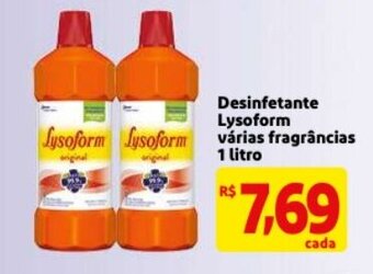 Mercado Extra Desinfetante Lysoform varias fragrancias 1L oferta