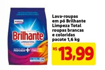Mercado Extra Lava-Roupas em po Brilhante Limpeza Total roupas brancas e coloridas pacote 1.6kg oferta
