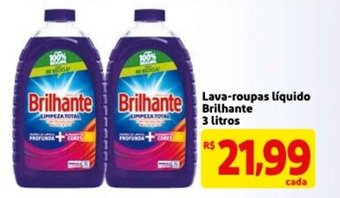 Mercado Extra Lava-Roupas Liquido Brilhante 3L oferta